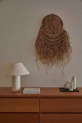 a wooden dresser with a lamp on top of it at Casa Terra with Pool & Free WiFi in Albufeira